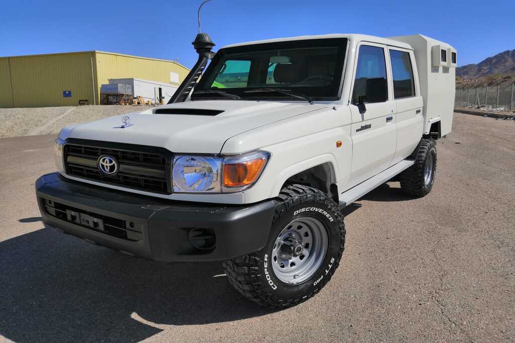 Toyota Land Cruiser 79 Escort in the Armored Cash in Transits category - armoring detail, cash-in-transit configuration