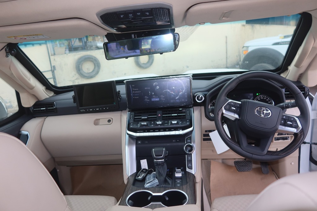 Toyota Land Cruiser ZX dashboard with digital cluster and right-hand drive layout