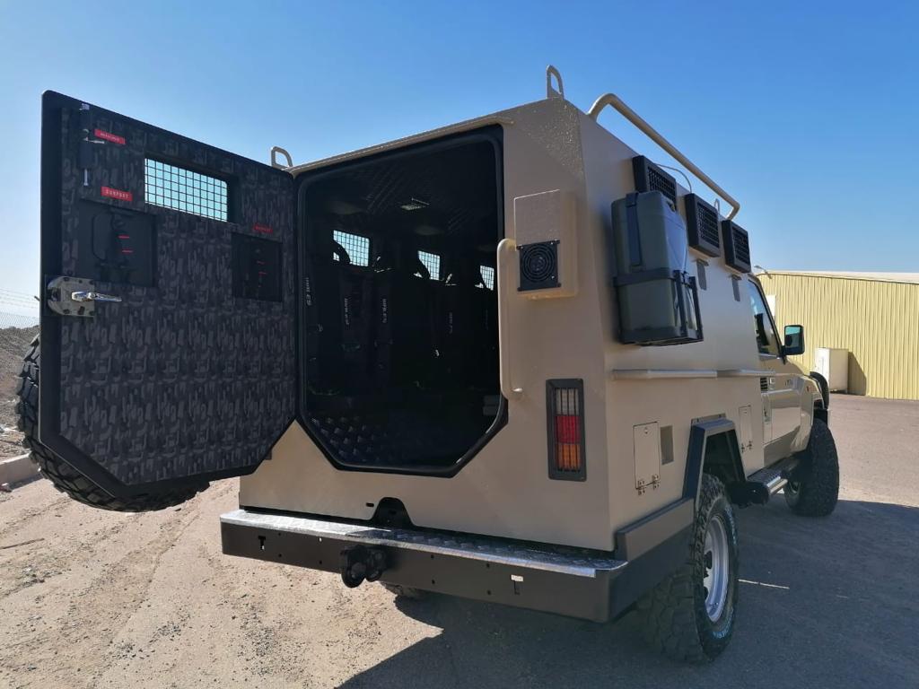 Toyota Troop Carrier LC79 - 8 Crew BR6 Back View Trunk Open