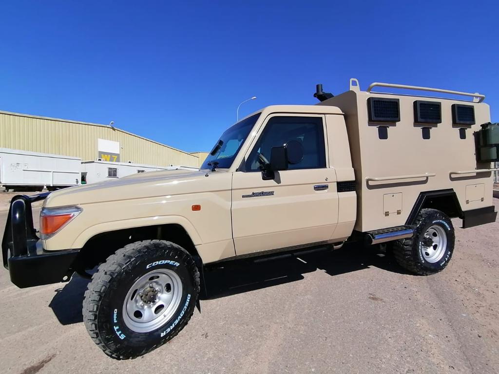 Toyota Troop Carrier LC79 - 8 Crew BR6 Left Side View Angled