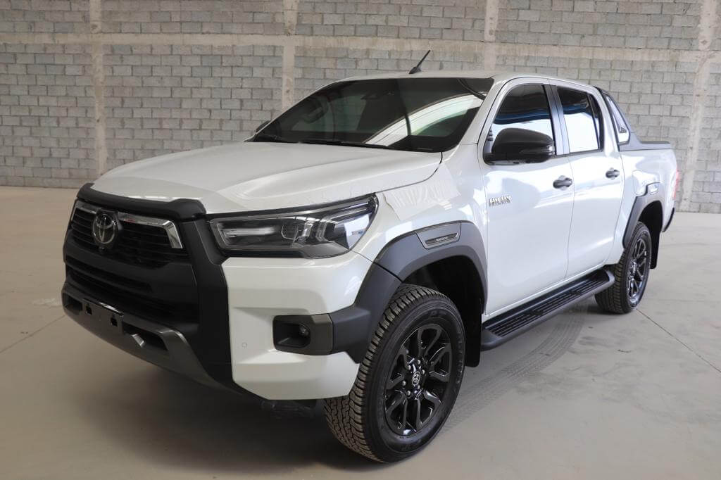Armored Toyota Hilux Vigo front view - B6 ballistic protection pickup truck for civilian security and off-road capability by SchutzCarr