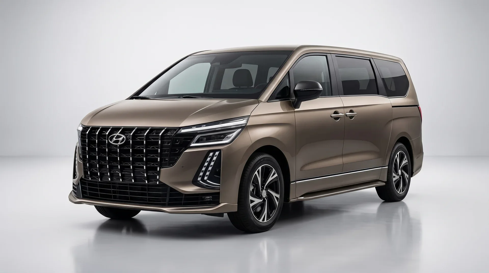 Hyundai H-1 armored cash-in-transit vehicle front three-quarter exterior view