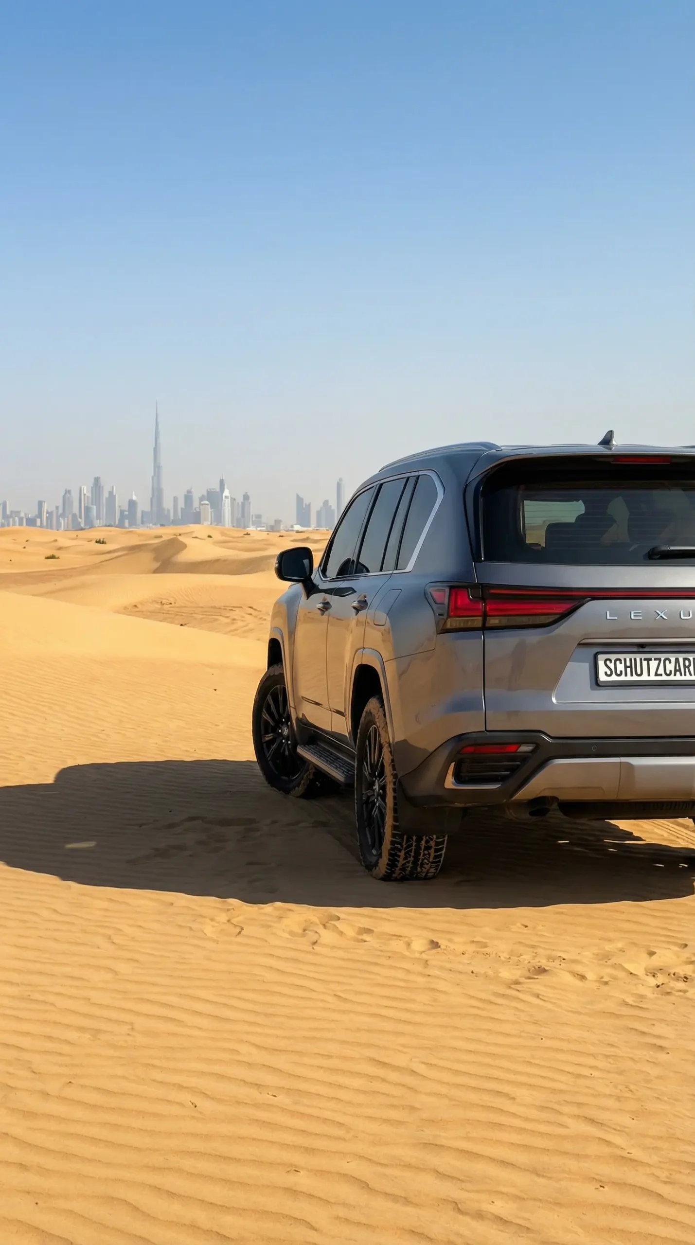Lexus LX600 BR9 vertical exterior view showing armored luxury SUV profile