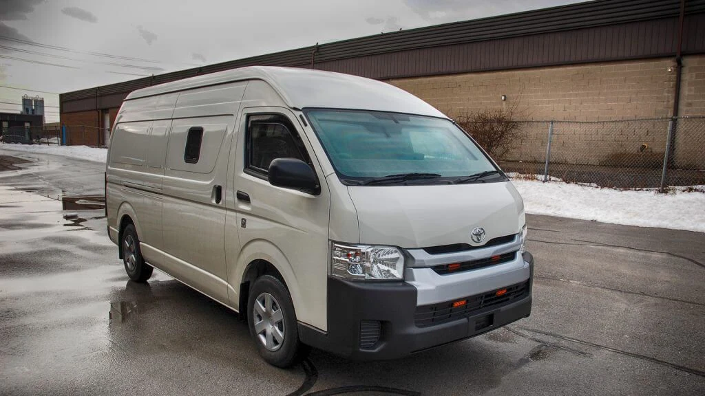 Armored Toyota HiAce cash-in-transit vehicle